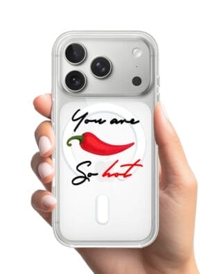 Etui do iPhone 17 Pro Max z MagSafe przeźroczyste, silikonowe Flexi, papryczka chilli