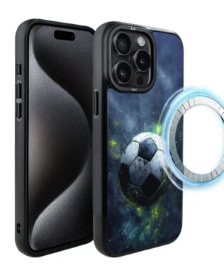 Etui do iPhone 15 Pro IBIZU DropGuard Matt z MagSafe, #Move, Piłka nożna