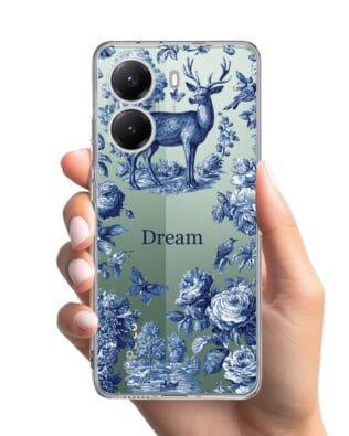 Etui do Xiaomi POCO X7 Pro przeźroczyste, silikonowe Flexi, Mystic, Dream Deer