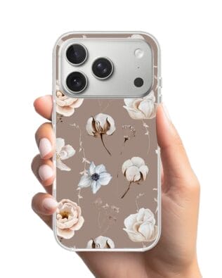 Etui do iPhone 17 Pro z MagSafe przeźroczyste, silikonowe Flexi, Summer Patterns, akwarelowe kwiatki