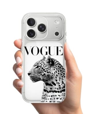 Etui do iPhone 17 Pro Max przeźroczyste, silikonowe Flexi, Positive Vibes, Tygrys Vogue