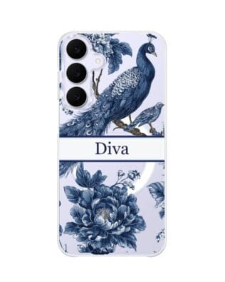 Etui do Samsung Galaxy S25 FE z MagSafe przeźroczyste, silikonowe Flexi, Mystic, Diva Peacock
