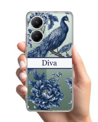 Etui do Xiaomi POCO X7 Pro przeźroczyste, silikonowe Flexi, Mystic, Diva Peacock