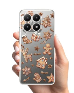 Etui do Xiaomi 15T przeźroczyste, silikonowe Flexi, Magia pierniczków