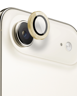 Metalowa osłona obiektywu aparatu ze szkła hartowanego 9H do iPhone Air, 1 zestaw, złota