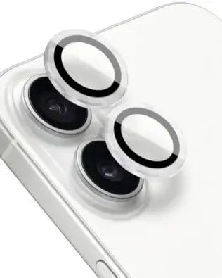 Metalowa osłona obiektywu aparatu ze szkła hartowanego 9H do iPhone 17, 1 zestaw, srebrne