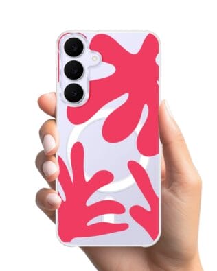 Etui do Samsung Galaxy S25 FE z MagSafe przeźroczyste, silikonowe Flexi, Summer Patterns, liście kwiatów