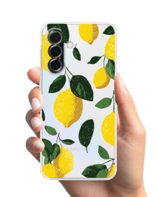 Etui do Samsung Galaxy A36 5G przeźroczyste, silikonowe Flexi, Italian Summer, Cytrynowe