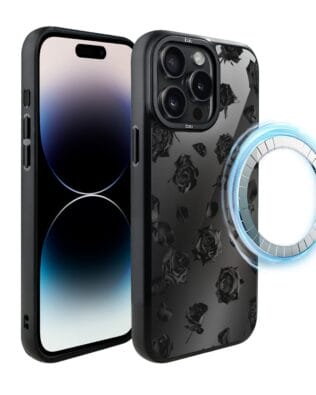 Etui do iPhone 14 Pro IBIZU DropGuard Matt z MagSafe, Midnight, Sen róż