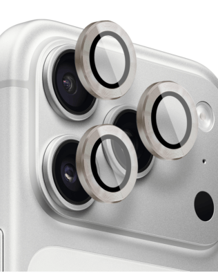 Metalowa osłona obiektywu aparatu ze szkła hartowanego 9H do iPhone 17 Pro, 1 zestaw, tytanowe