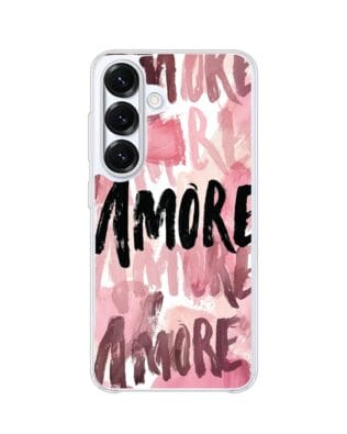 Etui do Samsung Galaxy S25 Plus z MagSafe przeźroczyste, silikonowe Flexi, Positive Vibes, Amore Amore
