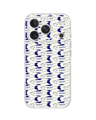 Etui do iPhone 17 Pro przeźroczyste, silikonowe Flexi, Summer Patterns, pływające rybki