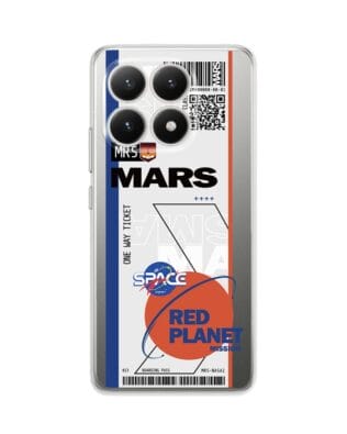 Etui do Xiaomi 15T przeźroczyste, silikonowe Flexi, bilet na Mars