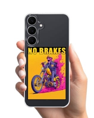 Etui do Samsung Galaxy S25 FE z MagSafe przeźroczyste, silikonowe Flexi, Bikers, Motocyklem przez świat