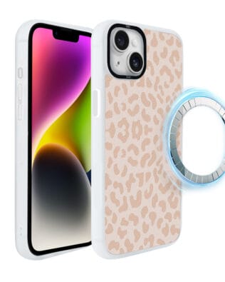Etui do iPhone 14 Plus IBIZU DropGuard Matt z MagSafe, Boho, Delikatna panterka