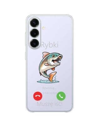 Etui do Samsung Galaxy S25 FE przeźroczyste, silikonowe Flexi, rybki dzwonią