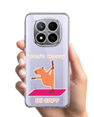 Etui do Xiaomi Redmi Note 14 Pro 4G przeźroczyste, silikonowe Flexi, kapibara