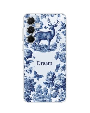 Etui do Samsung Galaxy A55 5G przeźroczyste, silikonowe Flexi, Mystic, Dream Deer