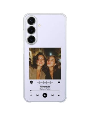 Etui do Samsung Galaxy S25 FE przeźroczyste, silikonowe Flexi, z własnym zdjęciem i piosenką