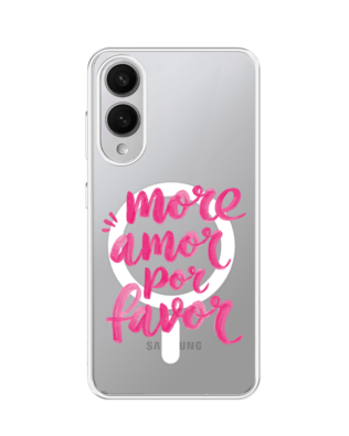 Etui do Samsung Galaxy S25 Edge z MagSafe przeźroczyste, silikonowe Flexi, Positive Vibes, More amore per favore