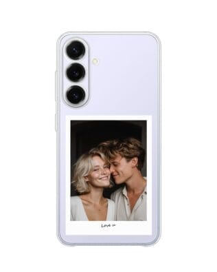 Etui do Samsung Galaxy S25 FE przeźroczyste, silikonowe Flexi, Polaroid z własnym zdjęciem