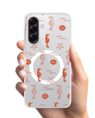 Etui do Samsung Galaxy A56 5G z MagSafe przeźroczyste, silikonowe Flexi, wakacyjne wzory