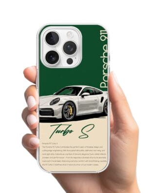 Etui do iPhone 16 Pro Max przeźroczyste, silikonowe Flexi, Szybkie Auta, Elegancja 911