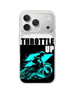 Etui do iPhone 17 Pro przeźroczyste, silikonowe Flexi, Bikers, Cross na maxa