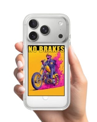 Etui do iPhone 17 Pro Max z MagSafe przeźroczyste, silikonowe Flexi, Bikers, Motocyklem przez świat