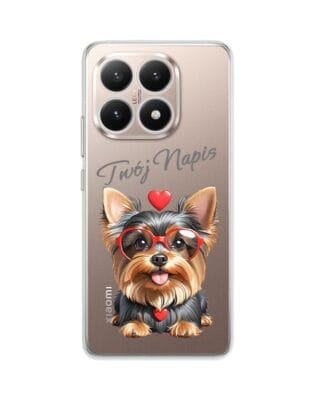 Etui do Xiaomi 15T przeźroczyste, silikonowe Flexi, Puppy Love, pies rasy York