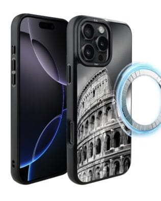 Etui do iPhone 16 Pro IBIZU DropGuard Matt z MagSafe, Noir City, Koloseum