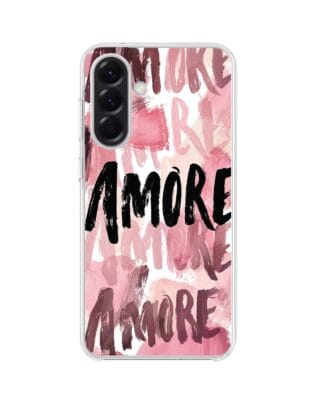 Etui do Samsung Galaxy A56 5G z MagSafe przeźroczyste, silikonowe Flexi, Positive Vibes, Amore Amore