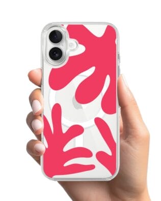 Etui do iPhone 17 z MagSafe przeźroczyste, silikonowe Flexi, Summer Patterns, liście kwiatów