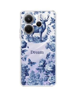Etui do Xiaomi Redmi Note 14 5G przeźroczyste, silikonowe Flexi, Mystic, Dream Deer