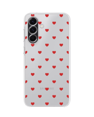 Etui do Samsung Galaxy A56 5G przeźroczyste, silikonowe Flexi, Mini Patterns, Serduszka