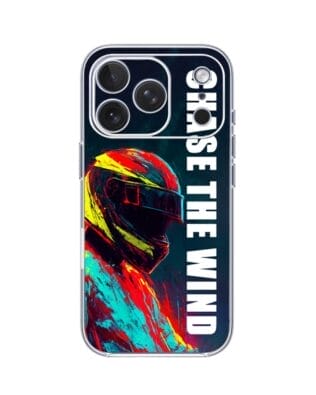 Etui do iPhone 17 Pro Max przeźroczyste, silikonowe Flexi, Bikers, Chase The Wind