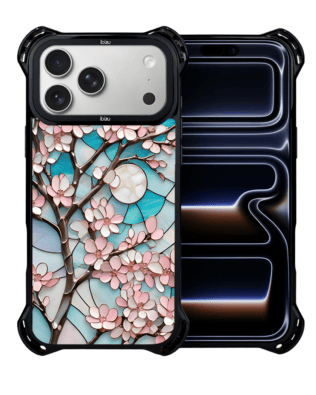 Etui do iPhone 17 Pro Max IBIZU DropGuard Ultra z MagSafe, Barwy Szkła, Księżycowa Wiśnia