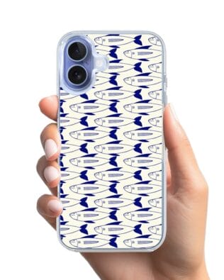 Etui do iPhone 17 z MagSafe przeźroczyste, silikonowe Flexi, Summer Patterns, pływające rybki