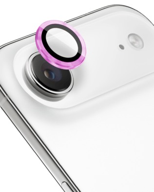 Metalowa osłona obiektywu aparatu ze szkła hartowanego 9H do iPhone Air, 1 zestaw, różowa