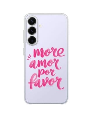 Etui do Samsung Galaxy S25 FE przeźroczyste, silikonowe Flexi, Positive Vibes, More amore per favore
