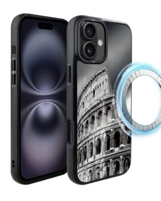 Etui do iPhone 16 Plus IBIZU DropGuard Matt z MagSafe, Noir City, Koloseum