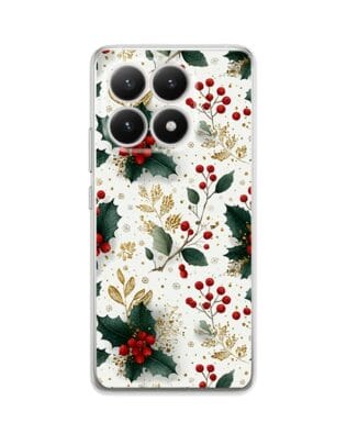 Etui do Xiaomi 15T przeźroczyste, silikonowe Flexi, Przytulne święta, Ozdoby świąteczne