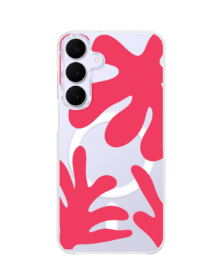 Etui do Samsung Galaxy S25 FE z MagSafe przeźroczyste, silikonowe Flexi, Summer Patterns, liście kwiatów