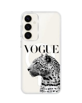 Etui do Samsung Galaxy S23 Plus z MagSafe przeźroczyste, silikonowe Flexi, Positive Vibes, Tygrys Vogue