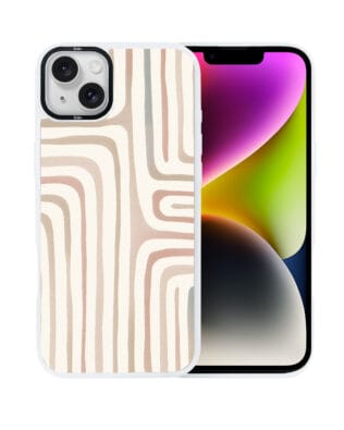 Etui do iPhone 14 Plus IBIZU DropGuard Matt z MagSafe, Boho, Piaskowy labirynt