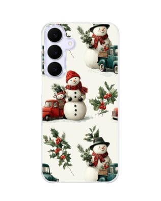 Etui do Samsung Galaxy S25 FE z MagSafe przeźroczyste, silikonowe Flexi, Przytulne święta, Zimowe miasteczko