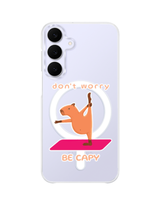 Etui do Samsung Galaxy S25 FE z MagSafe przeźroczyste, silikonowe Flexi, kapibara