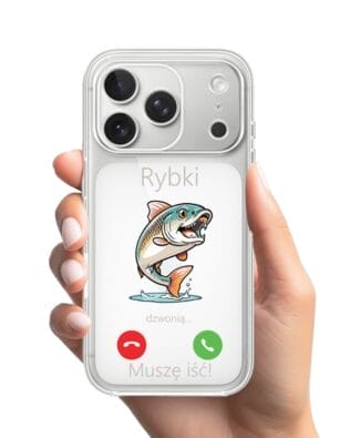 Etui do iPhone 17 Pro Max przeźroczyste, silikonowe Flexi, rybki dzwonią