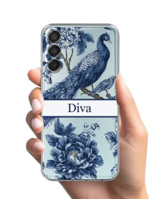 Etui do Samsung Galaxy M15 5G przeźroczyste, silikonowe Flexi, Mystic, Diva Peacock