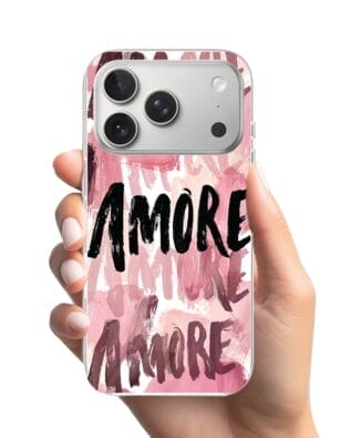 Etui do iPhone 17 Pro Max z MagSafe przeźroczyste, silikonowe Flexi, Positive Vibes, Amore Amore